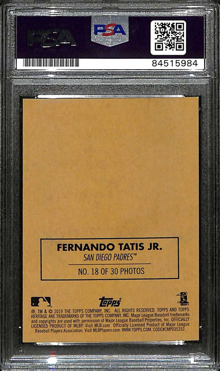 2019 Topps Heritage '70 Topps Stickers 18 Fernando Tatis Jr. Rookie PSA/DNA Auto