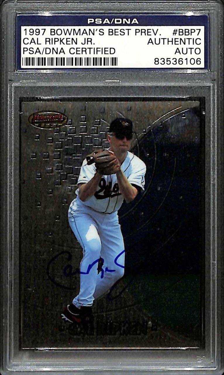 1997 Bowman's Best 64 Cal Ripken Jr. PSA/DNA Certified Authentic Auto