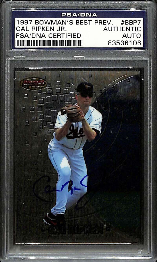 1997 Bowman's Best 64 Cal Ripken Jr. PSA/DNA Certified Authentic Auto