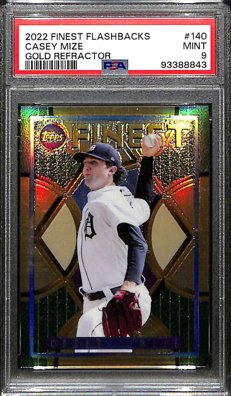 2022 Finest Flashbacks Gold Refractor 140 Casey Mize 5/50 PSA 9 MINT