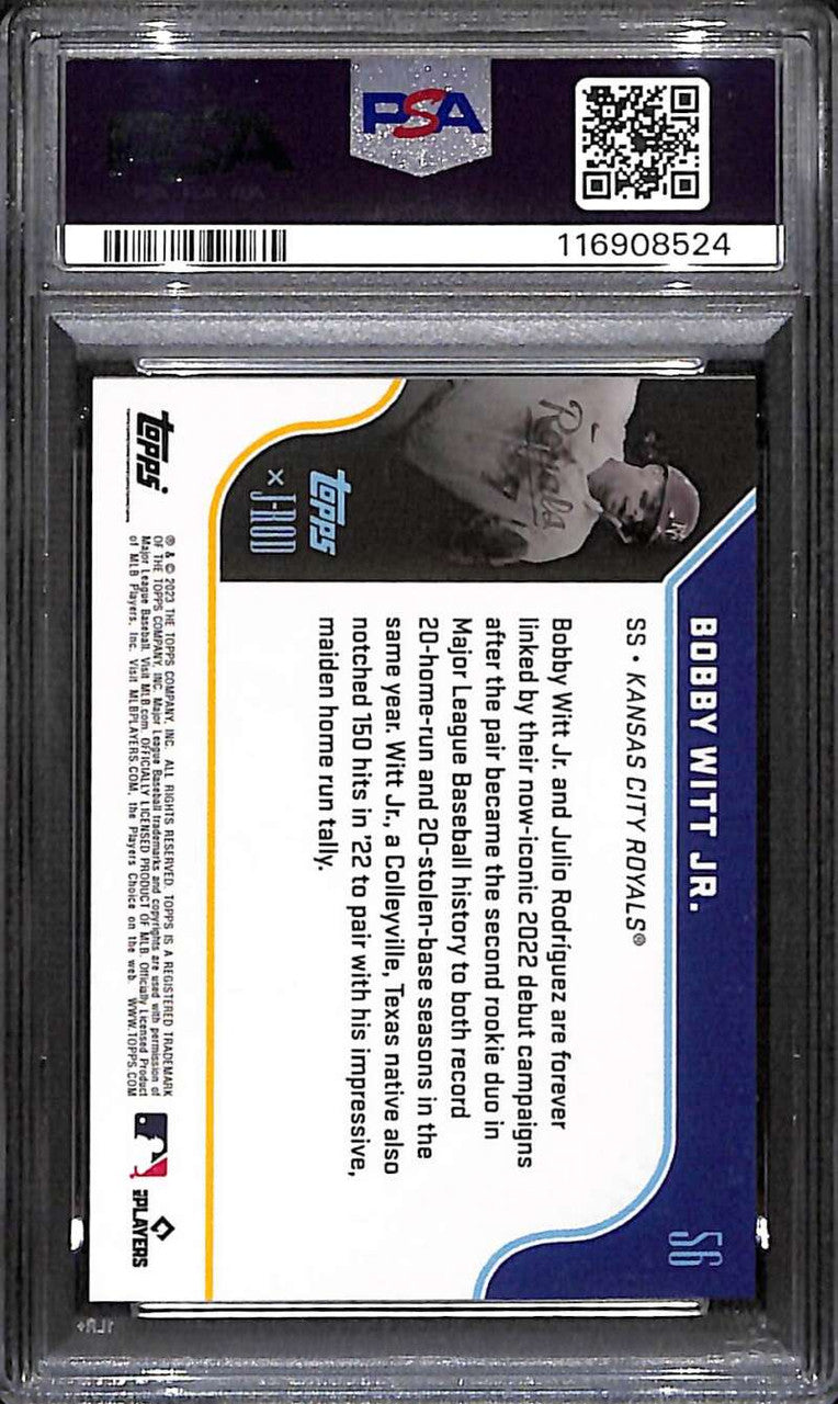 2023 Topps X J-Rod Rainbow 56 Bobby Witt Jr. 77/99 PSA 9 MINT