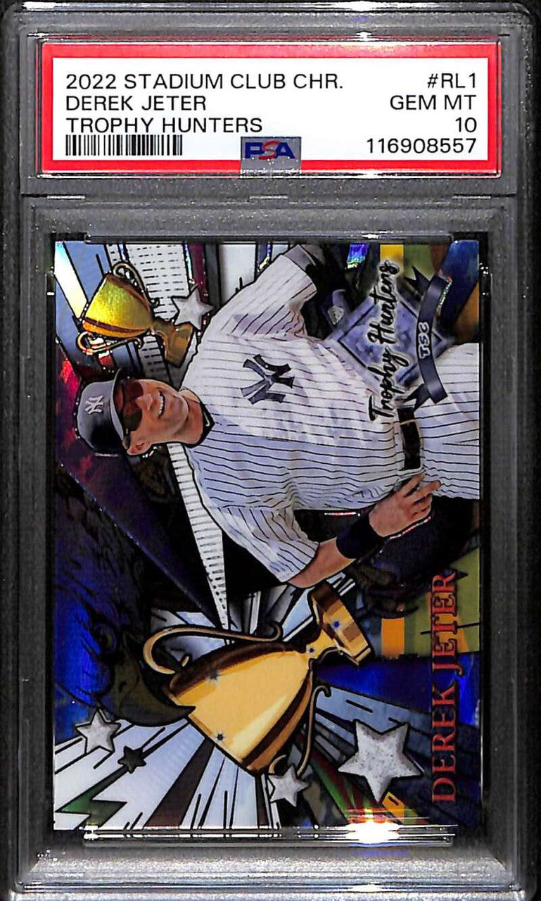 DELETE 171979 2022 Stadium Club Chrome Trophy Hunters rl1 Derek Jeter PSA 10 GEM MT