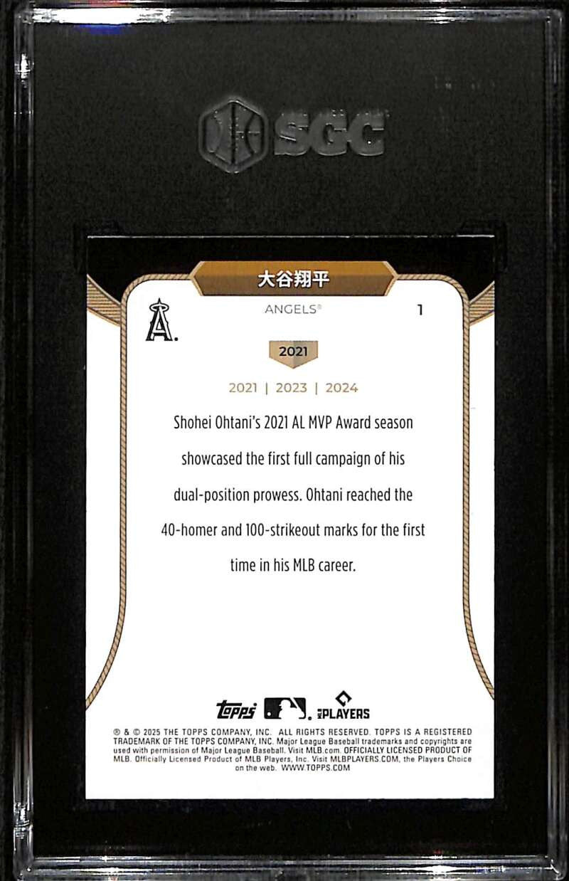 DELETE 172042 2025 Topps Welcome to the Club 3x MVP Kanji Variation 1 Shohei Ohtani SGC 9 MT
