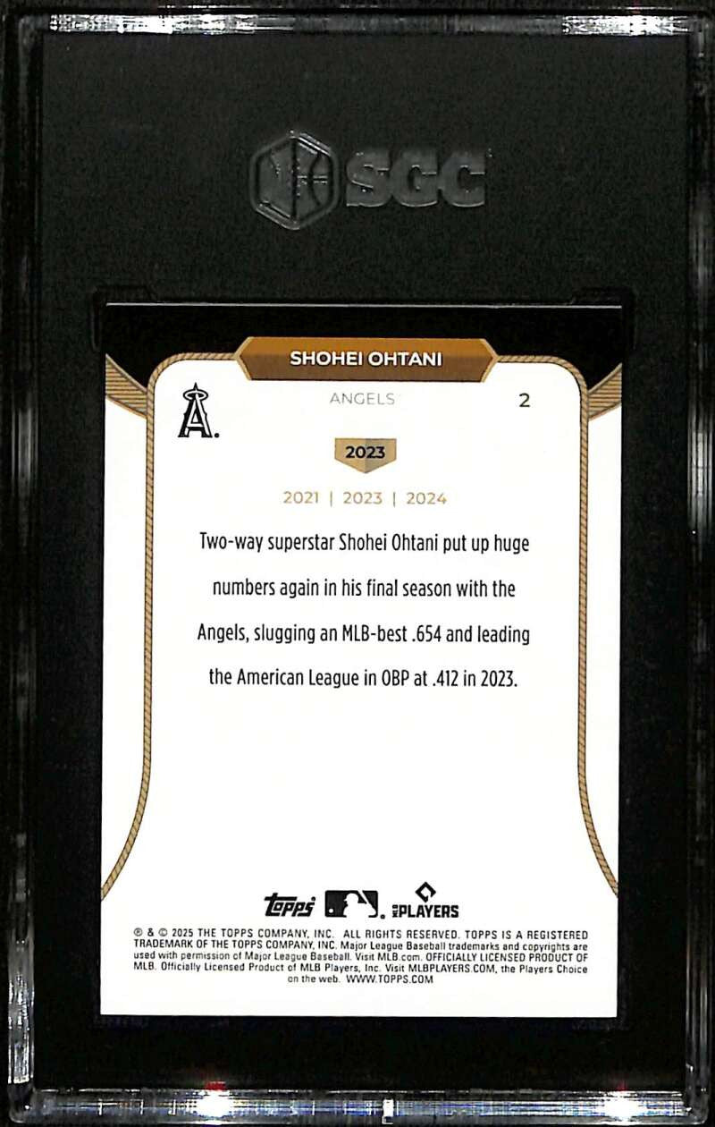 2025 Topps Welcome to the Club 3x MVP Pink Foil 2 Shohei Ohtani 64/125 SGC 9 MT
