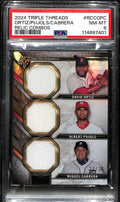2024 Topps Triple Threads Relics Pujols Cabrera Ortiz Triple Jersey 29/36 PSA 8