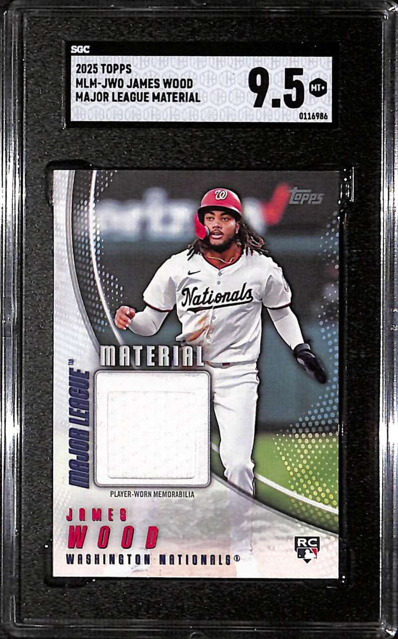 2025 Topps Major League Materials MLMJWO James Wood Rookie Jersey SGC 9.5