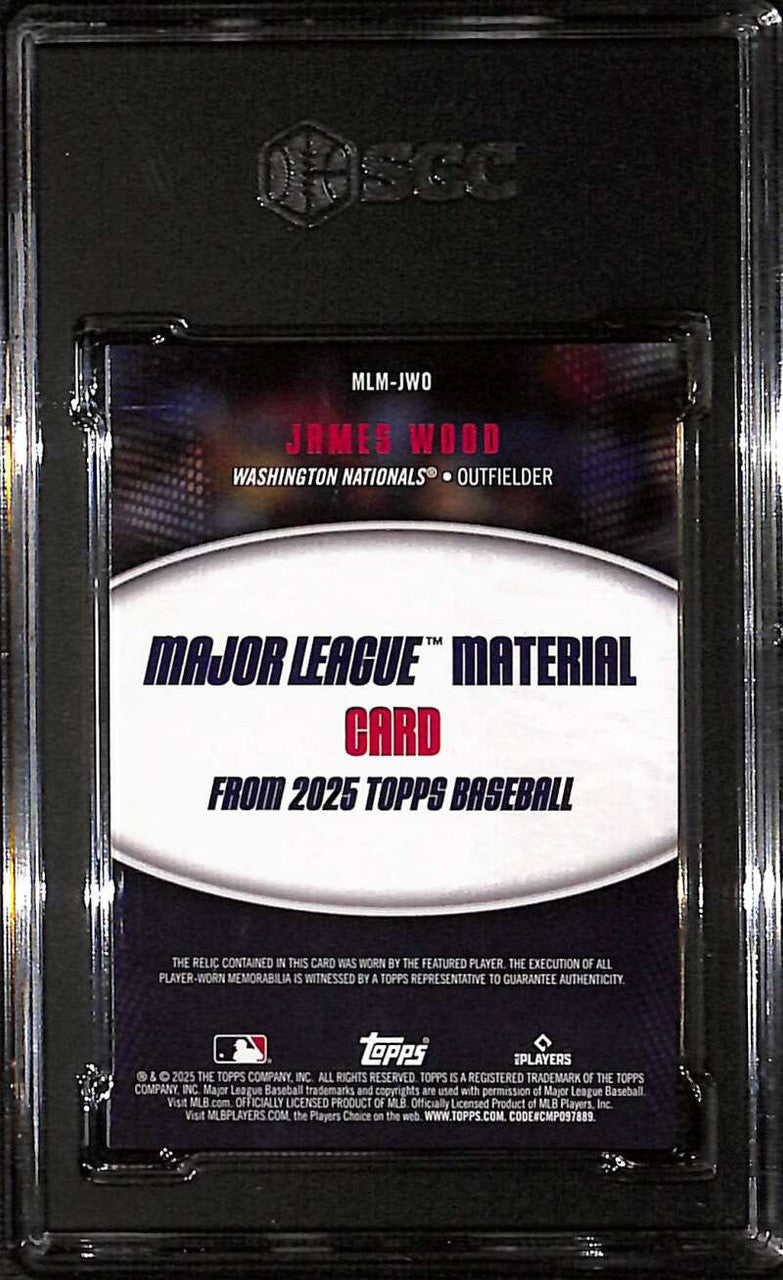 2025 Topps Major League Materials MLMJWO James Wood Rookie Jersey SGC 9.5