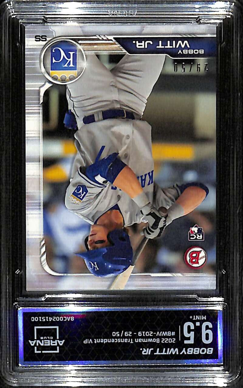 2022 Bowman Transcendent VIP Photo Variations 2019 Bobby Witt RC /50 ARENA 9.5