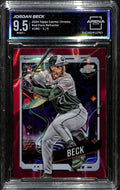2024 Topps Cosmic Chrome Red Flare Refractor 180 Jordan Beck RC 1/5 ARENA 9.5