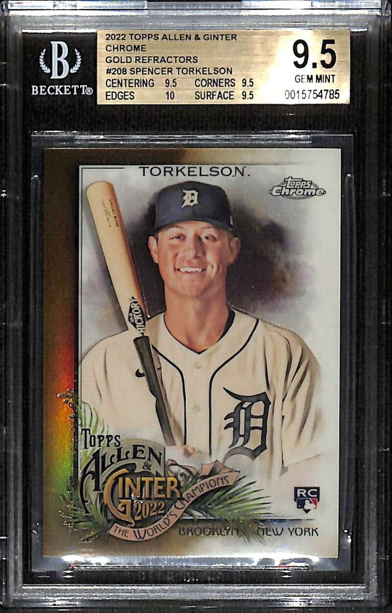 2022 Topps Allen Ginter Chrome Gold Refractor Spencer Torkelson RC 17/50 BGS 9.5