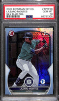 SOLD 172071 2023 Bowman 1st Edition Sky Blue bppf58 Lazaro Montes Rookie PSA 10 GEM MT