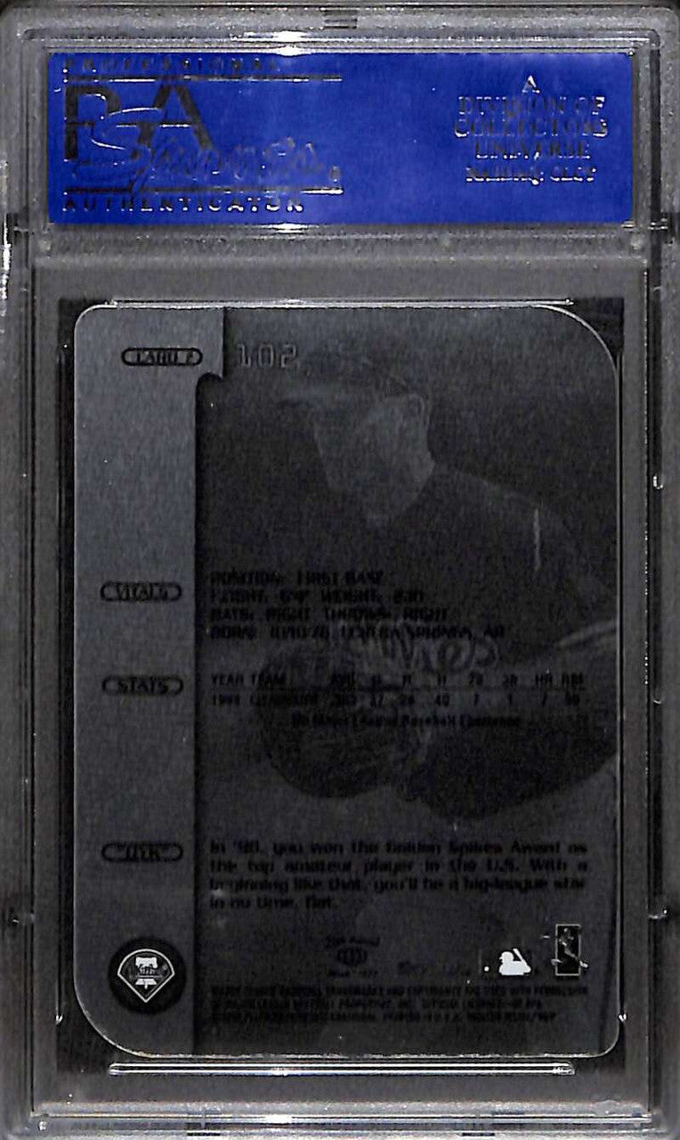1999 SkyBox Molten Metal 102 Pat Burrell Rookie PSA 10 GEM MT