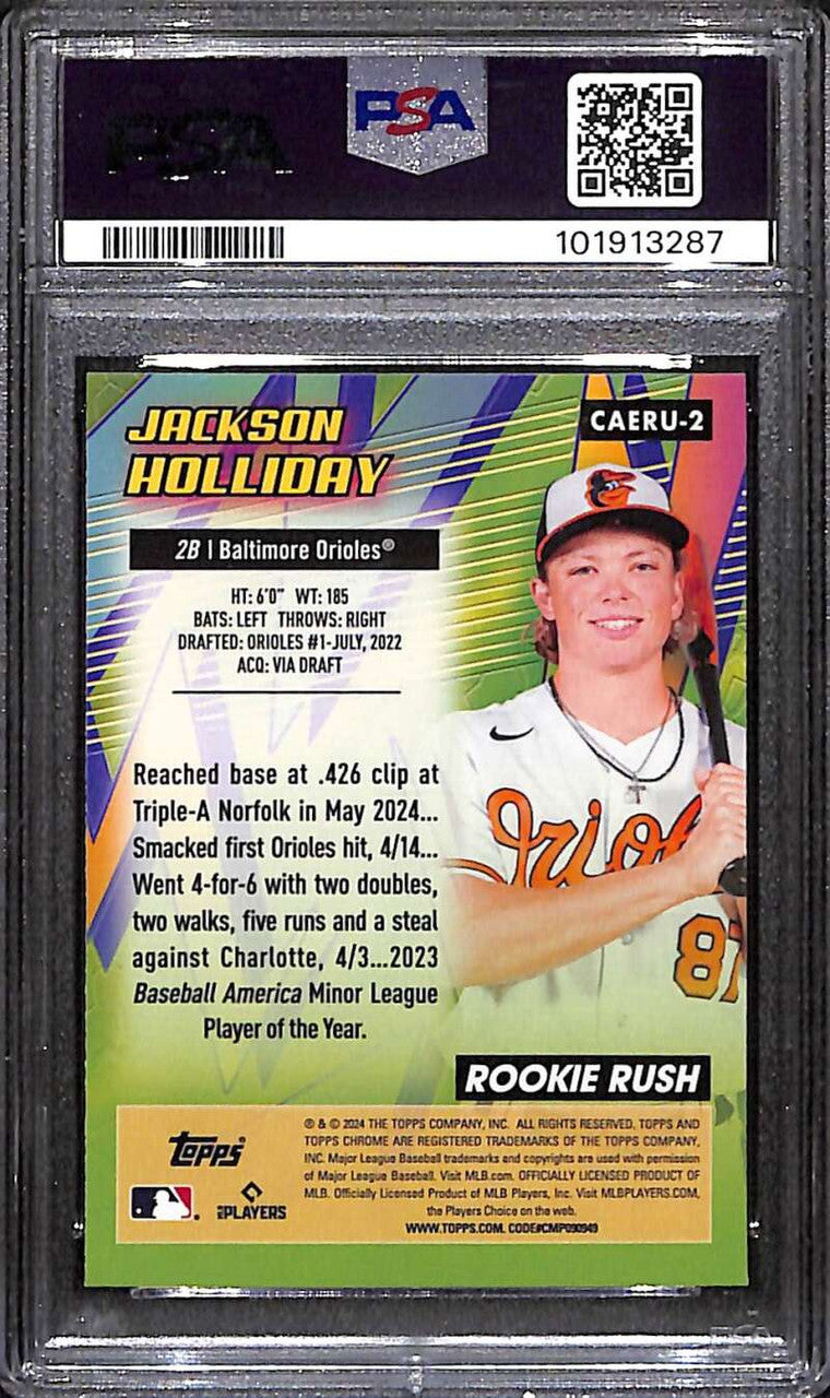 2024 Topps Chrome Update All Etch Rookie Rush Jackson Holliday Rookie PSA 10 GEM