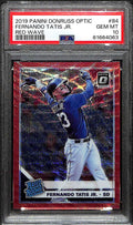 2019 Donruss Optic Red Wave Refractor 84 Fernando Tatis RR Rated Rookie PSA 10