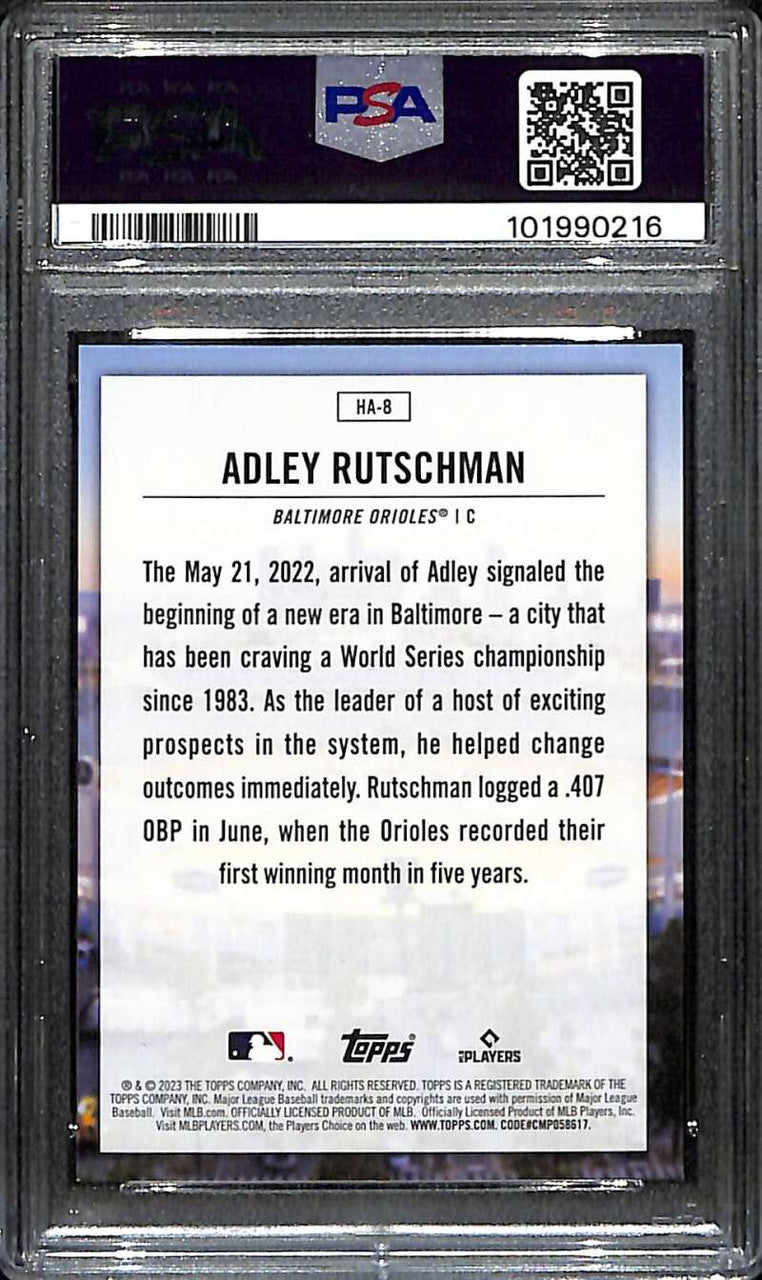 2023 Topps Home Field Advantage ha8 Adley Rutschman Rookie PSA 9 MINT