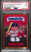 2024 Bowman Chrome Garbage Pail Kids Orange Refractor Trison Casas RC /25 PSA 9