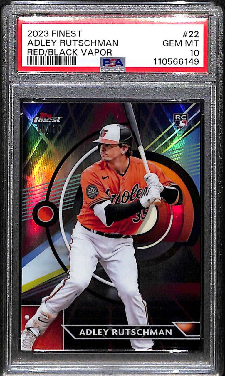 2023 Finest Red Black Vapor Refractor 22 Adley Rutschman Rookie 10/10 PSA 10 GEM