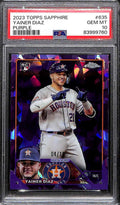 2023 Topps Chrome Sapphire Purple Refractor 635 Yainer Diaz Rookie 4/10 PSA 10
