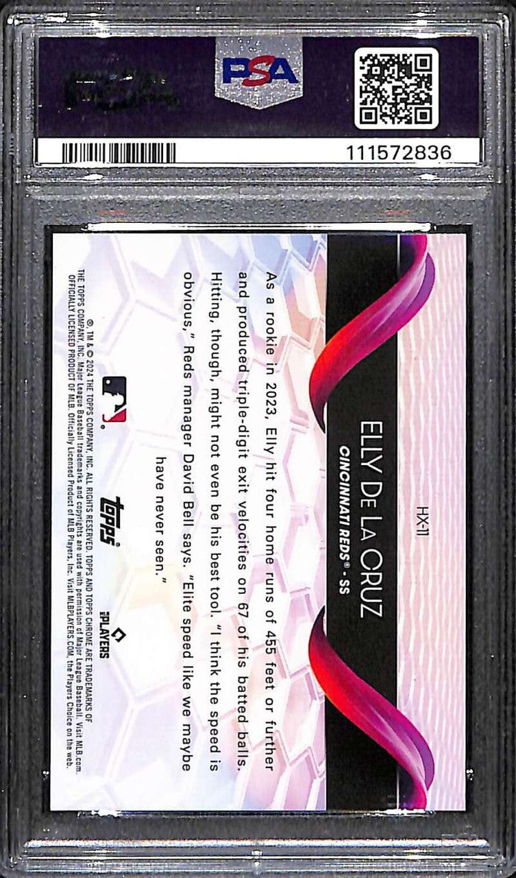 2024 Topps Chrome Helix hx11 Elly De La Cruz Rookie RC PSA 10 GEM MT