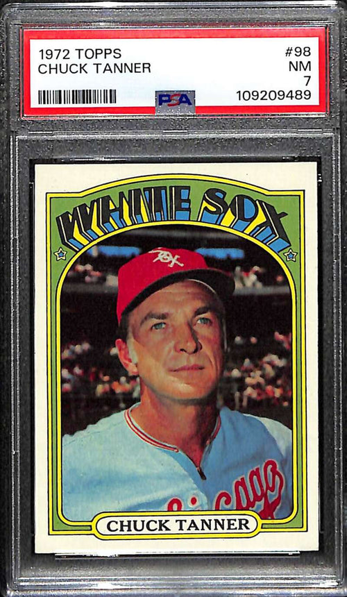 1972 Topps 98 Chuck Tanner MG PSA 7 NM