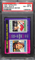 DELETE 172202 1975 Topps Mini 202 Ken Boyer Brooks Robinson MVP PSA 8 NM-MT 1964 MVP's