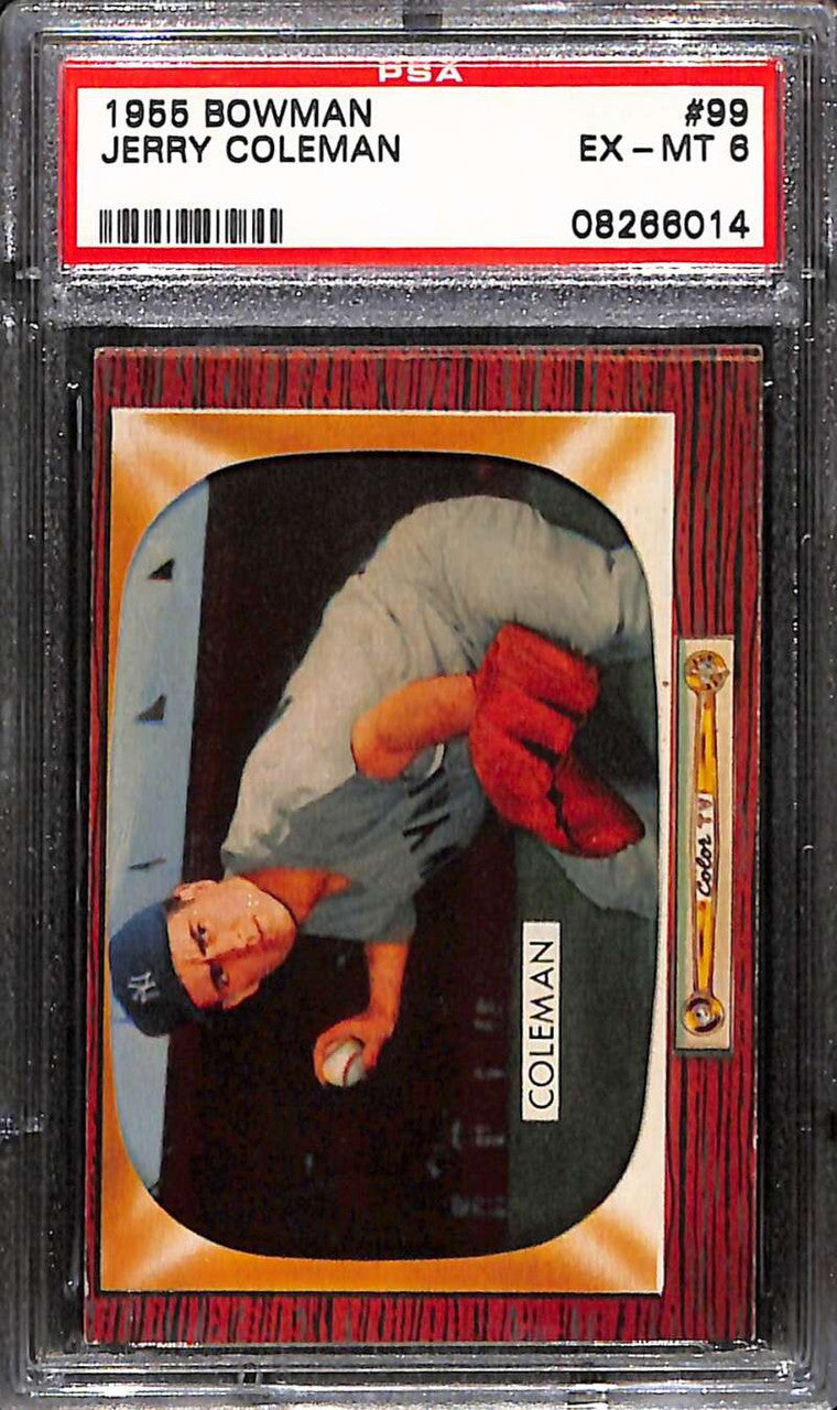 SOLD 172213 1955 Bowman 99 Jerry Coleman PSA 6 EX-MT