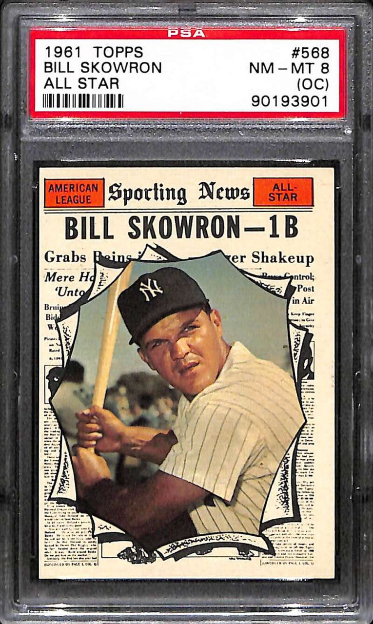 1961 Topps 568 Bill Skowron AS All Star PSA 8 NM-NT OC