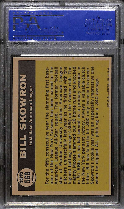 1961 Topps 568 Bill Skowron AS All Star PSA 8 NM-NT OC