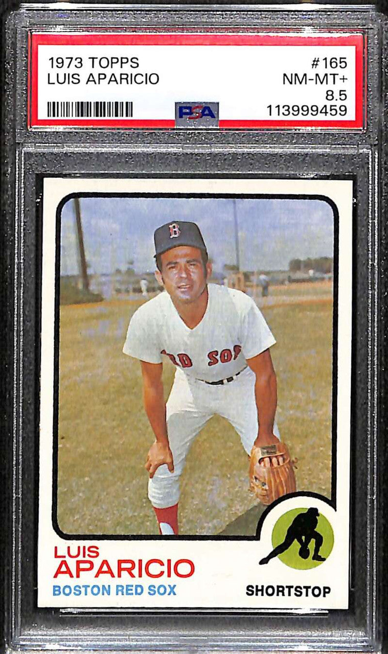 1973 Topps 165 Luis Aparicio PSA 8.5 NM-MT+
