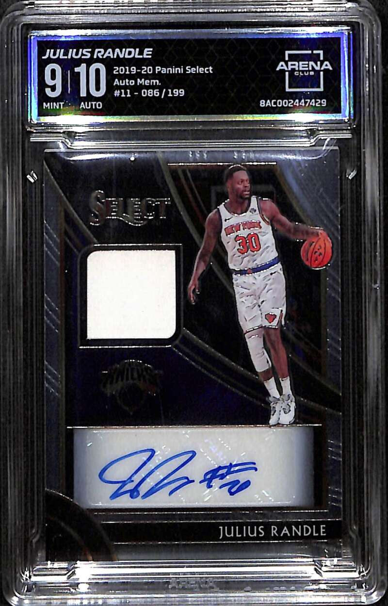 2019-20 Select Autographed Memorabilia Julius Randle Jersey Auto 86/199 ARENA 9