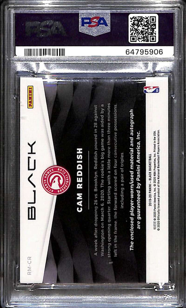 2019-20 Panini Black Autographs Copper 6 Cam Reddish Rookie Patch Auto 11/15 PSA
