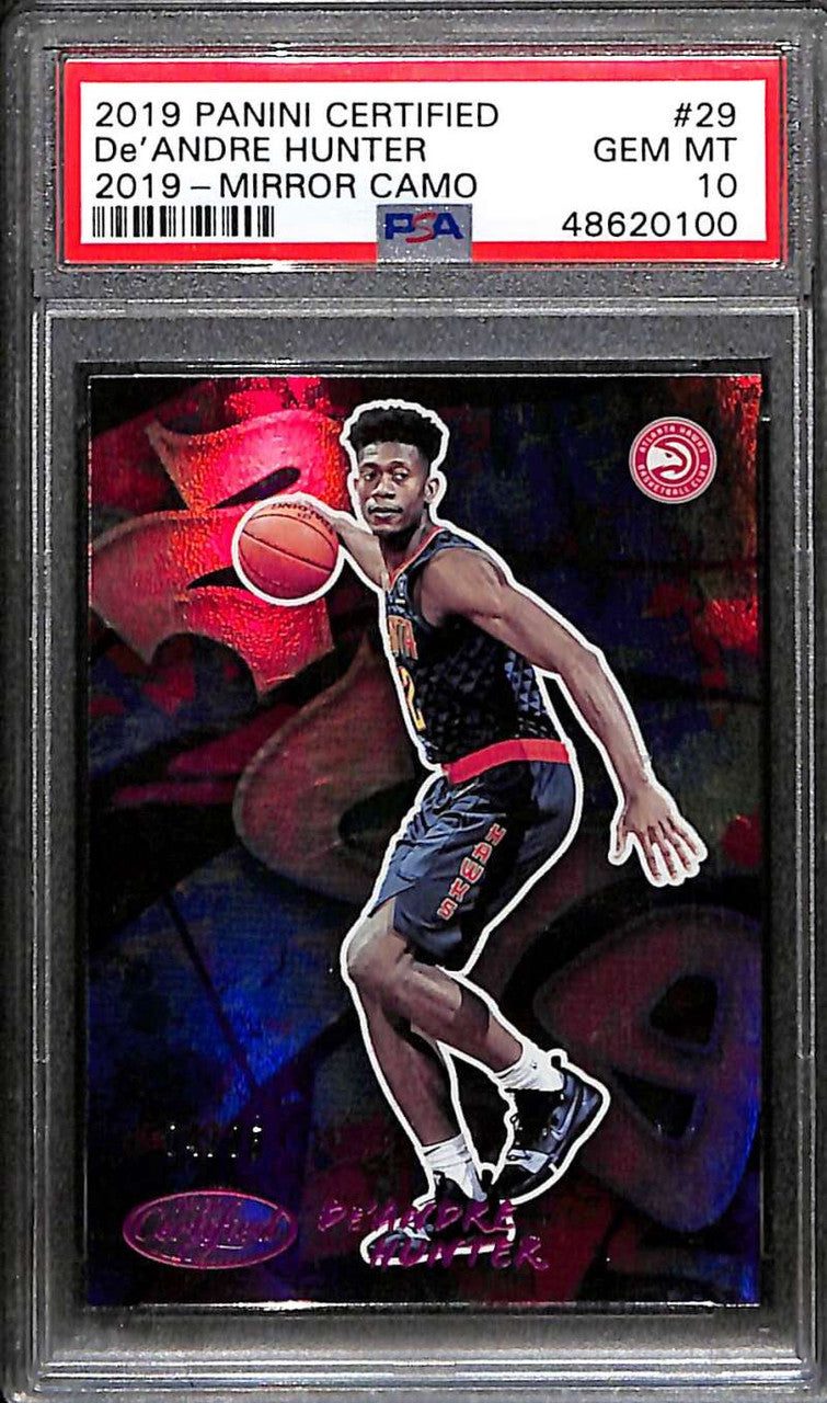 2019-20 Certified 2019 Mirror Camo 29 De'Andre Hunter Rookie 4/25 PSA 10 GEM MT