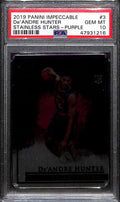 2019-20 Panini Impeccable Stainless Stars Purple De'Andre Hunter RC 6/49 PSA 10