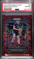 DELETE 172373 2023-24 Panini Prizm Draft Prizms Choice Red 48 Donovan Clingan RC 23/88 PSA 10