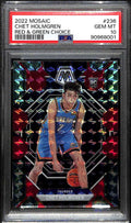 2022-23 Panini Mosaic Choice Red and Green 236 Chet Holmgren Rookie PSA 10 GEM