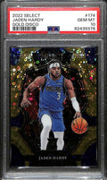 2022-23 Select Prizms Gold Disco Refractor 174 Jaden Hardy Rookie 9/10 PSA 10