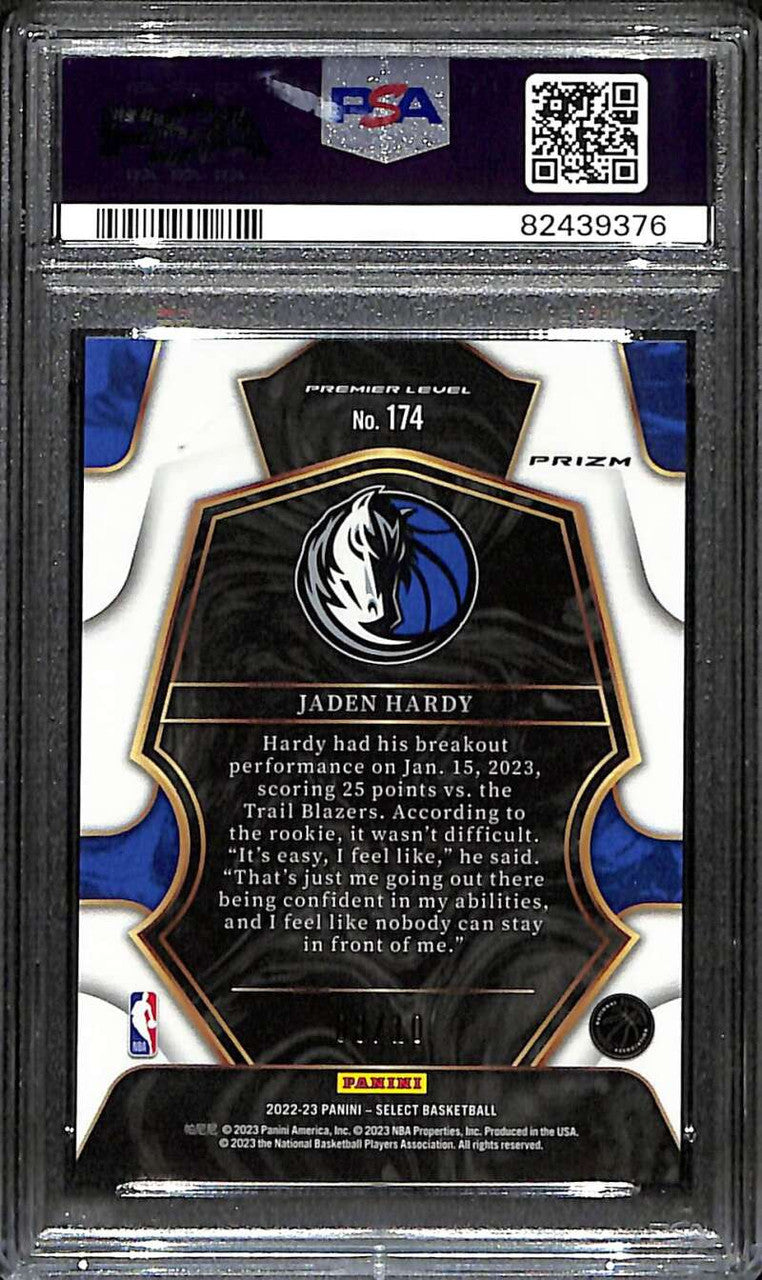 2022-23 Select Prizms Gold Disco Refractor 174 Jaden Hardy Rookie 9/10 PSA 10
