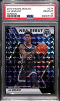2019-20 Panini Mosaic Genesis Refractor 274 Ja Morant Rookie Debut PSA 10 GEM MT