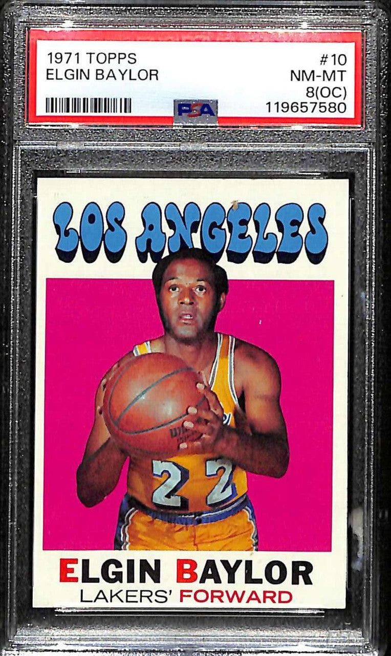 1971-72 Topps 10 Elgin Baylor PSA 8 NM-MT OC