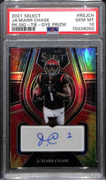 2021 Select Rookie Signatures Tie Dye 11 Ja'Marr Chase RC Auto 6/25 PSA 10 GEM