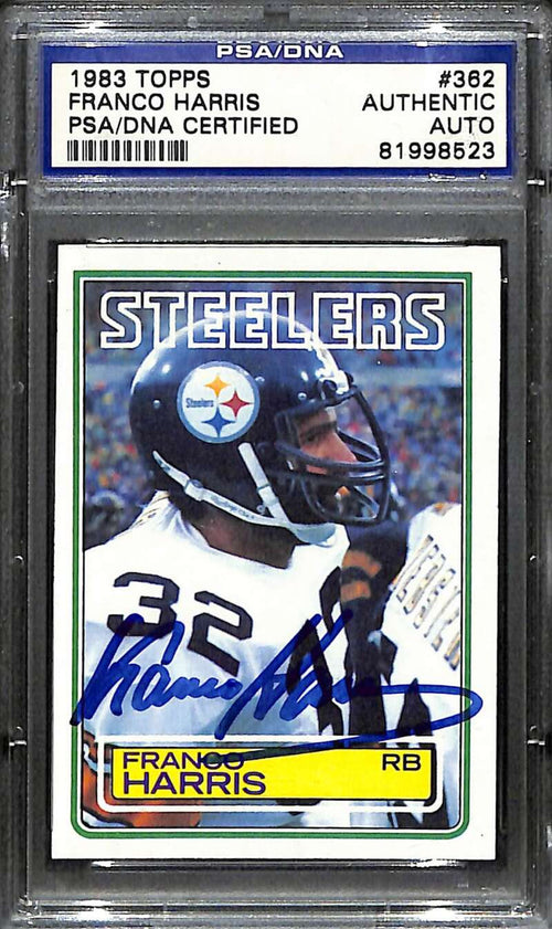 1983 Topps 362 Franco Harris PSA/DNA Certified Authentic Auto