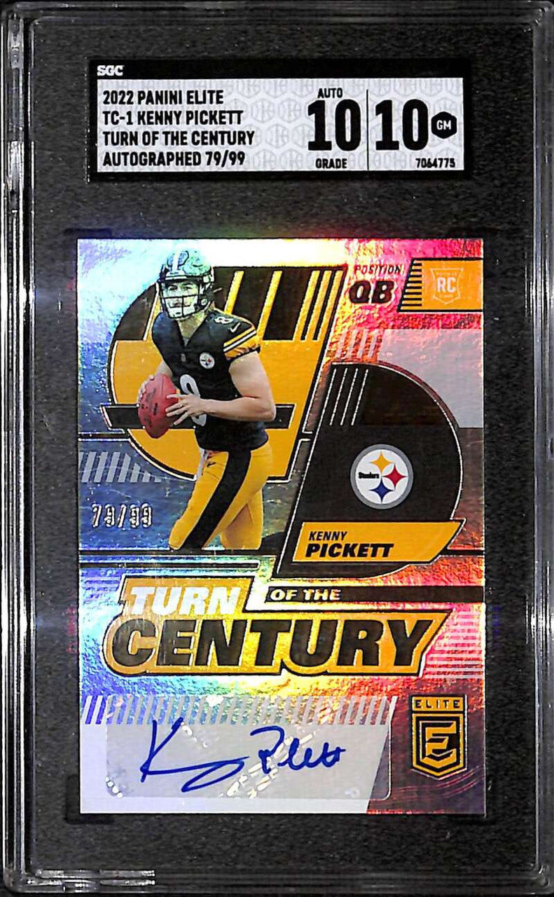 2022 Elite Turn of the Century Autographs Kenny Pickett Rookie Auto 79/99 SGC 10