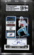2023 Panini Contenders Playoff Ticket Autographs 10 Tyreek Hill Auto 11/15 SGC 9