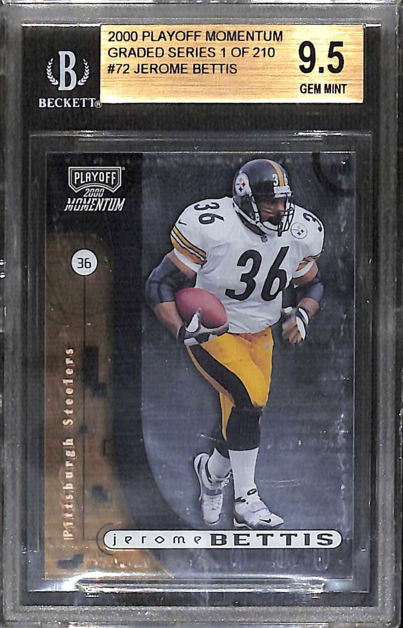 2000 Playoff Momentum 72 Jerome Bettis BGS 9.5 GEM MINT