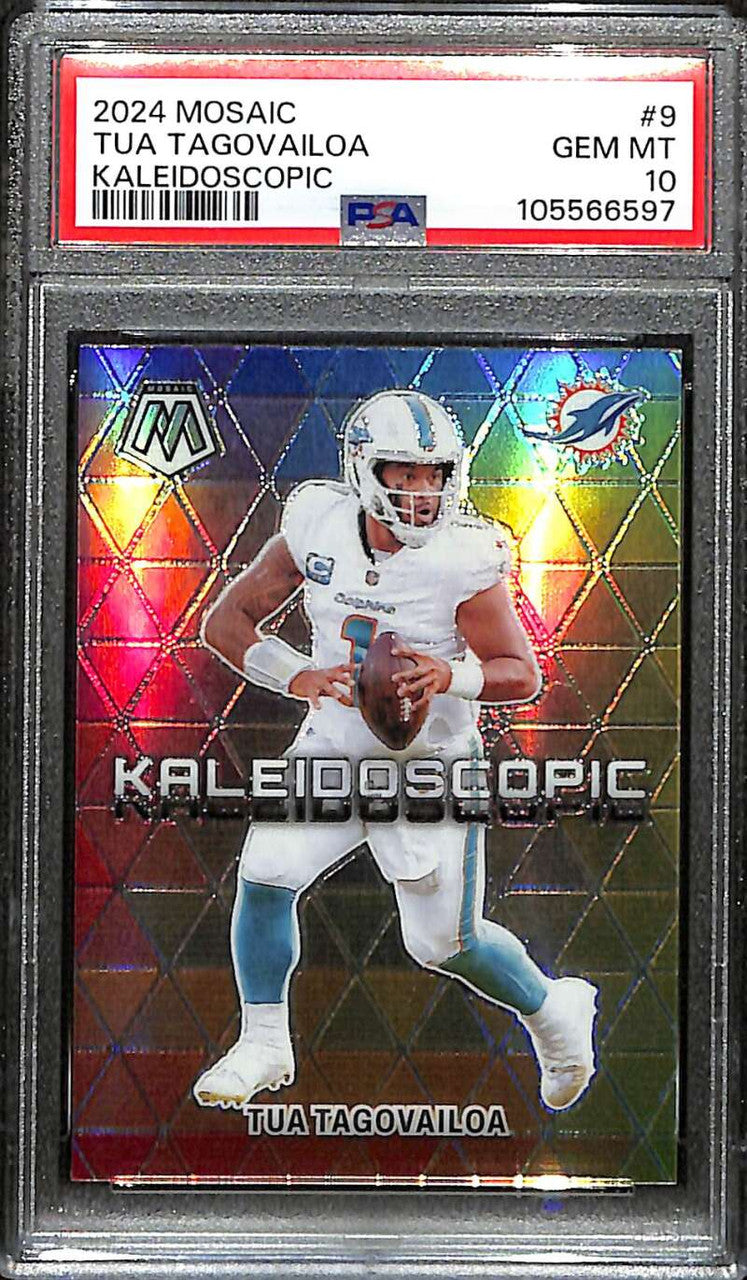 2024 Panini Mosaic Kaleidoscopic 9 Tua Tagovailoa PSA 10 GEM MT