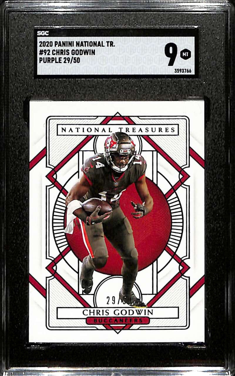 2020 Panini National Treasures Purple 92 Chris Godwin 29/50 SGC 9 MT