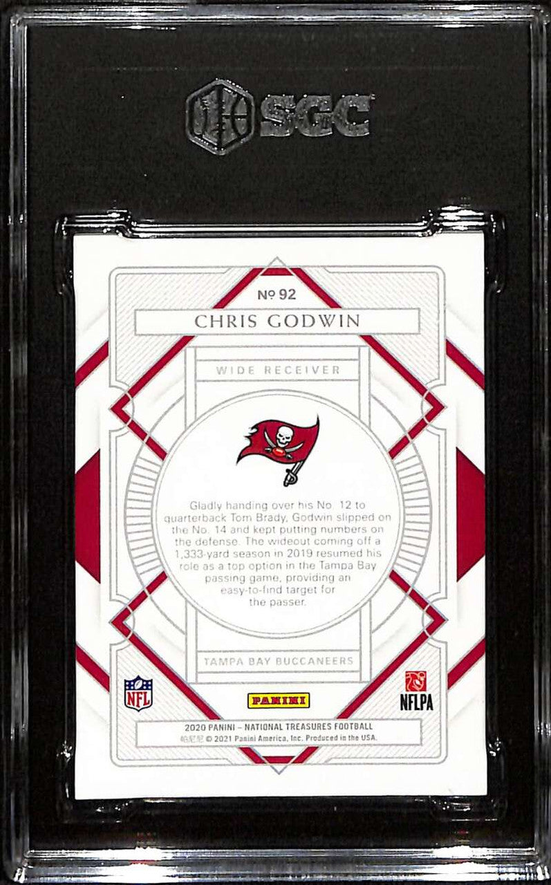 2020 Panini National Treasures Purple 92 Chris Godwin 29/50 SGC 9 MT