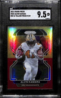 2021 Panini Prizm Prizms Asia Red and Yellow 304 Alvin Kamara 9/39 SGC 9.5 MT+