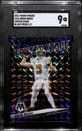 2021 Panini Mosaic Center Stage Mosaic Black 25 Drew Brees 1/1 SGC 9 MT