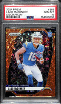 2024 Panini Prizm Prizms Disco Refractor 365 Ladd McConkey Rookie PSA 10 GEM MT